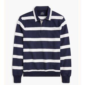 NWT J.Crew Striped Rugby Pullover Sweatshirt Navy White Size XXL